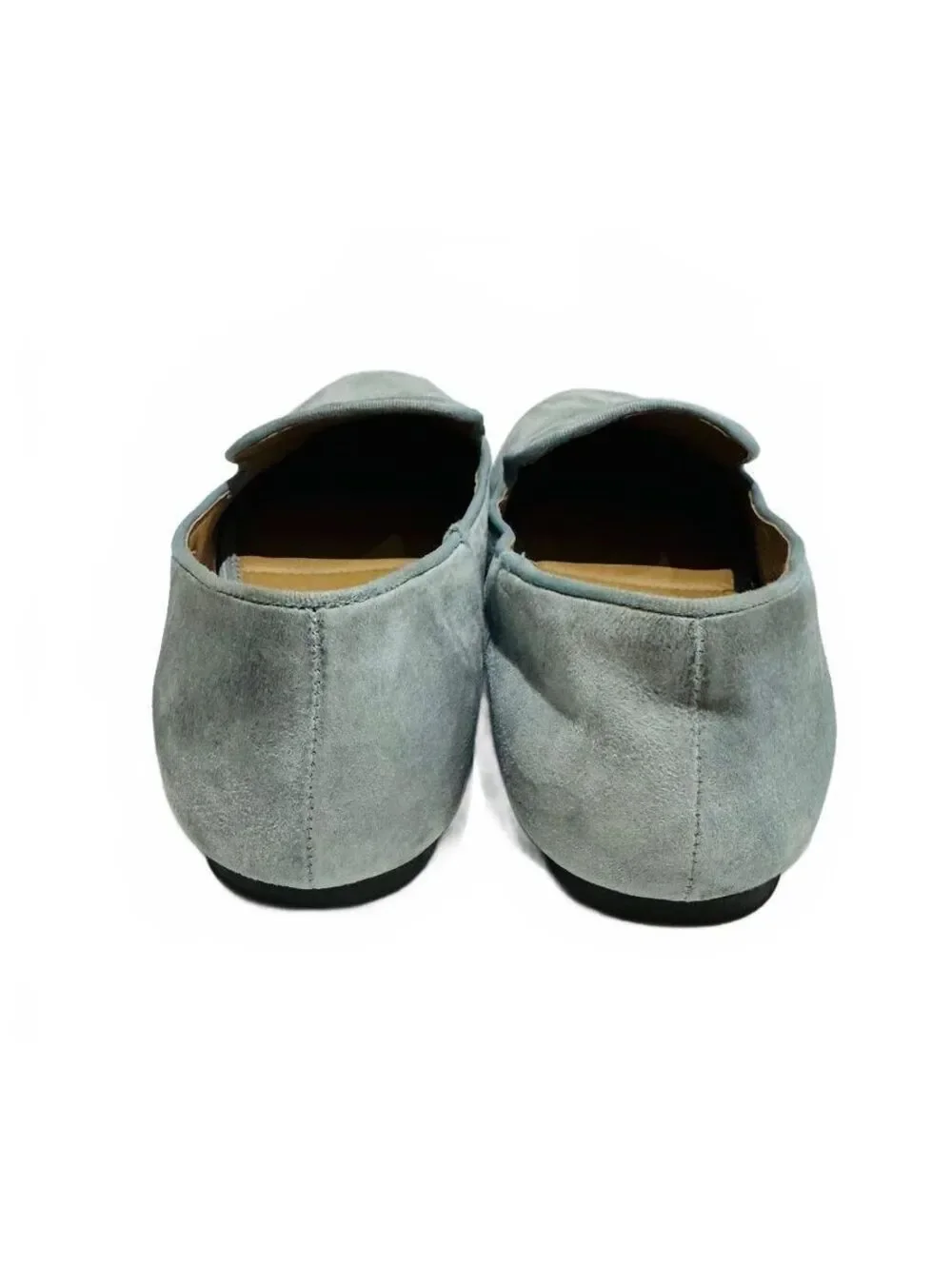 Tahari Woman's Light Blue Suede Loafers Padded Insoles Size 9M